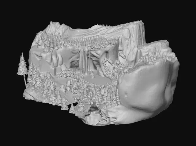 3D model for Valley of Cascading Dawn