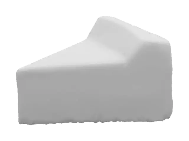 3D model for a slice of caramel dripping vanilla cheesecake. 