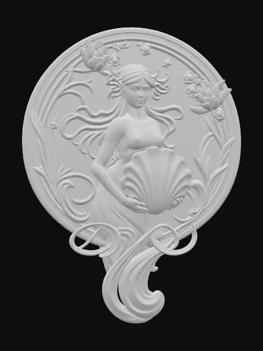3D model for Golden Muse Medallion