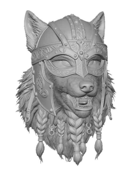 3D model for The Iron Wolf Helm