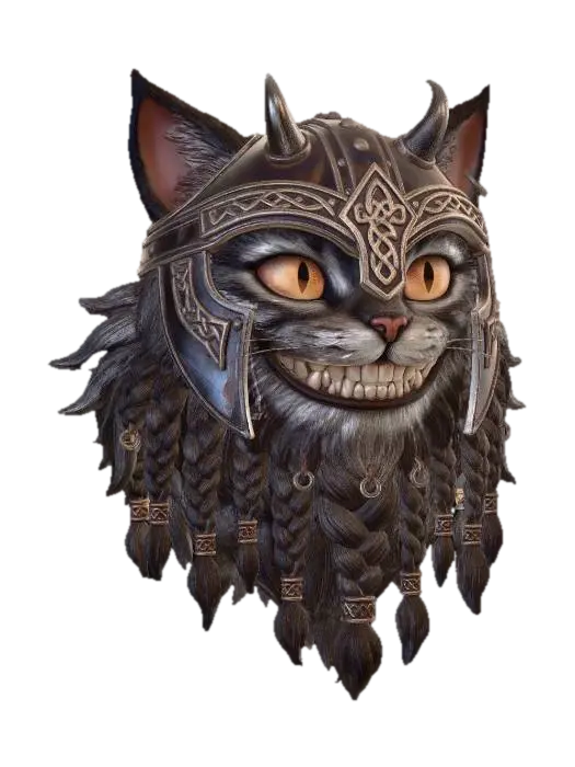 3D model for Viking Cat Warrior