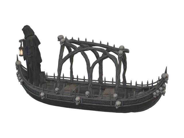 The Ferryman - Ghostly 3D model, vytvořený pomocí AI