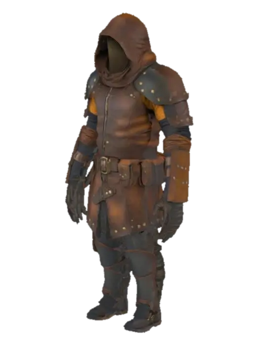3D model for Pirate-inspired, high-res leather texture for a stealth suit.
Show battle-worn durability with realistic creases, visible stitching, detailed rivets, and rugged, handcrafted look.
Include layered armor panels, reinforced seams, and subtle finish variations (matte & semi-gloss) for weathered realism.
Add intricate stitch patterns, aged patina, and a mix of vintage and tactical style.