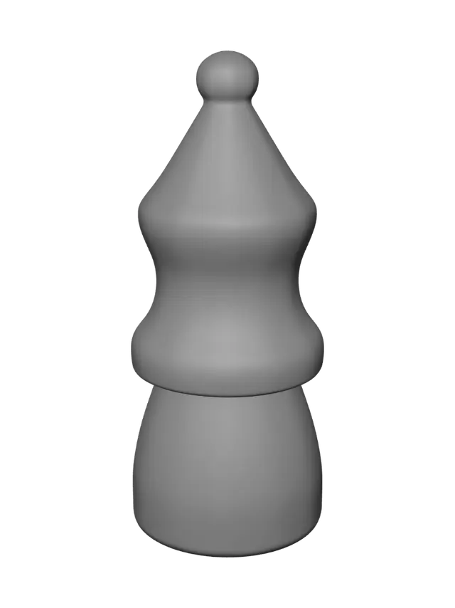 3D model for Wooden chess pawn