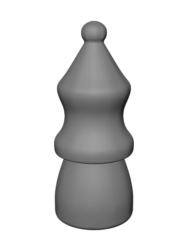 3D model for Wooden chess pawn