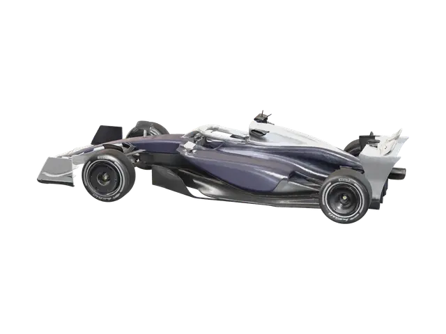 Weathered F1 Car - Sticker 3D model, vytvořený pomocí AI
