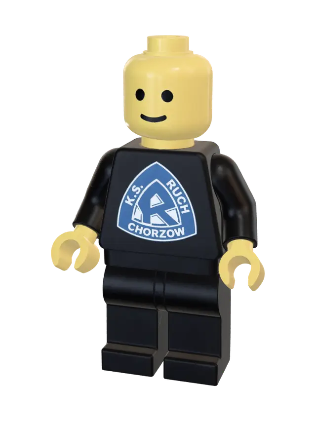 Ruch Chorzów LEGO Minifigure - League 3D model, vytvořený pomocí AI