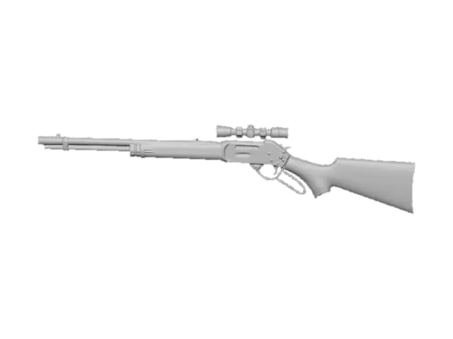 3D model for Scoped Lever-Action Rifle
