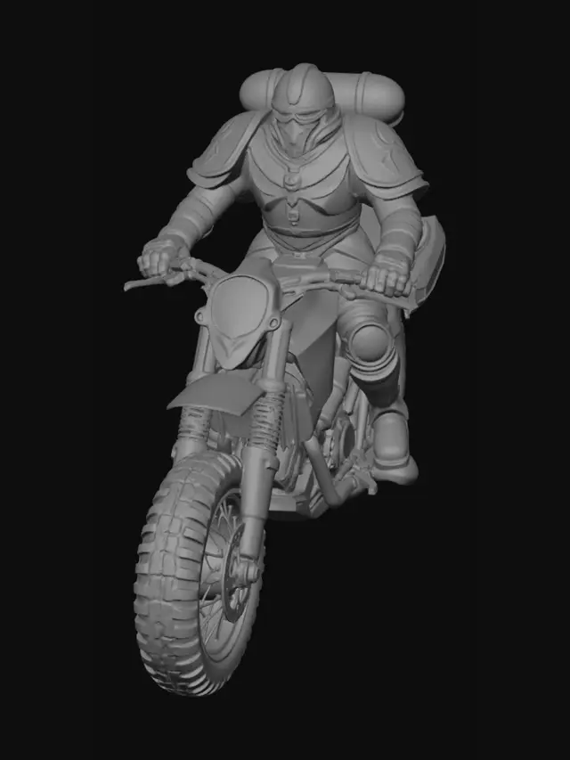 3D model for Warhammer Space Marines Outrider Bikes