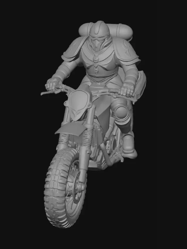 3D model for Warhammer Space Marines Outrider Bikes