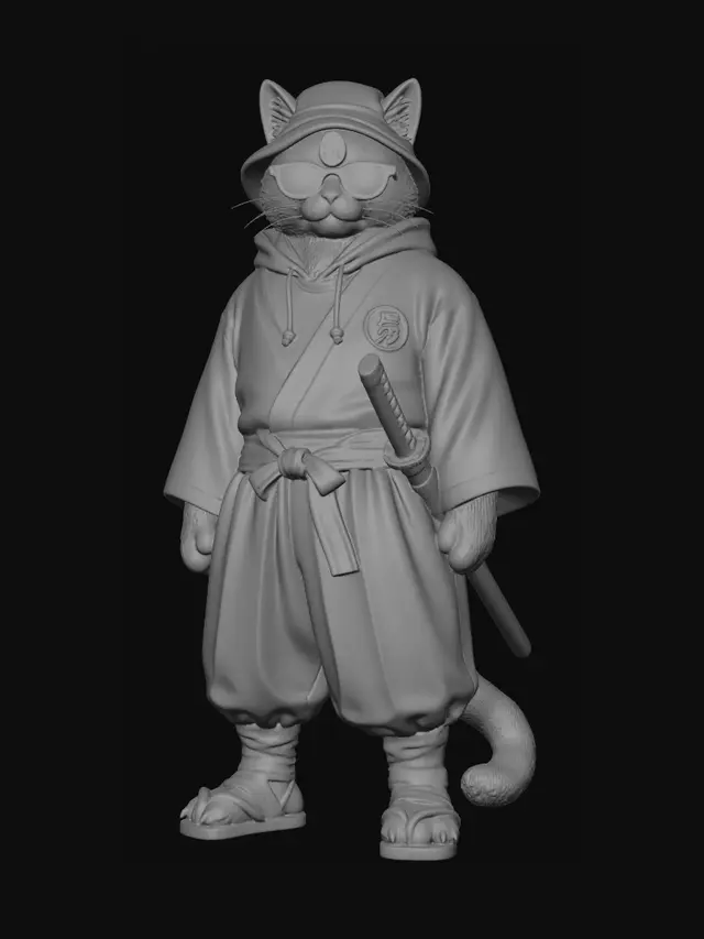 3D model for Midnight Ninja Cat