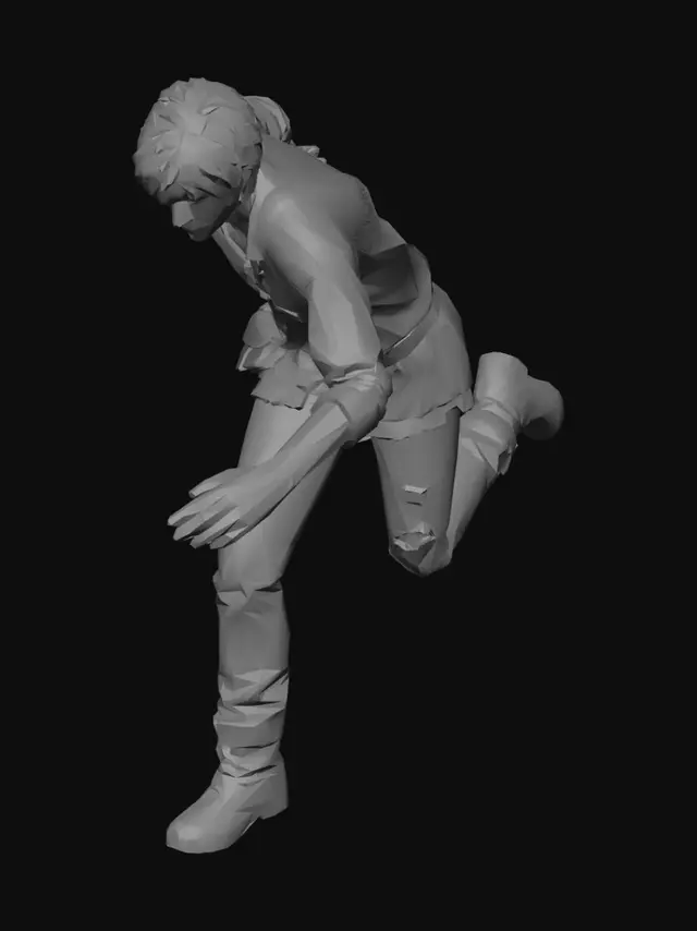 3D model for Wanderer in Tattered Leather