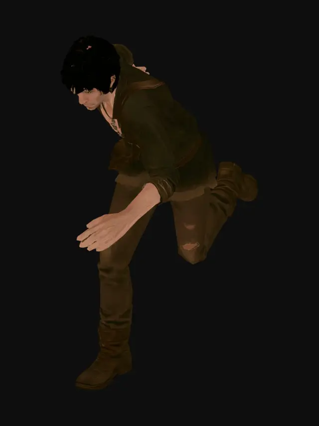 3D model for Wanderer in Tattered Leather