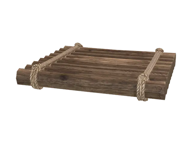 3D model for Rope-bound Log Raft