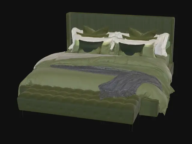 3D model for Emerald Velvet Bed