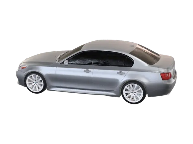 3D model for Silver BMW 5 Series sedan