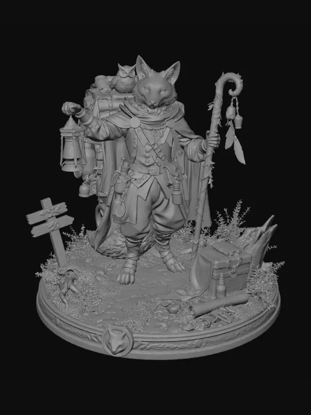 3D model for The Lantern-Fox Wanderer