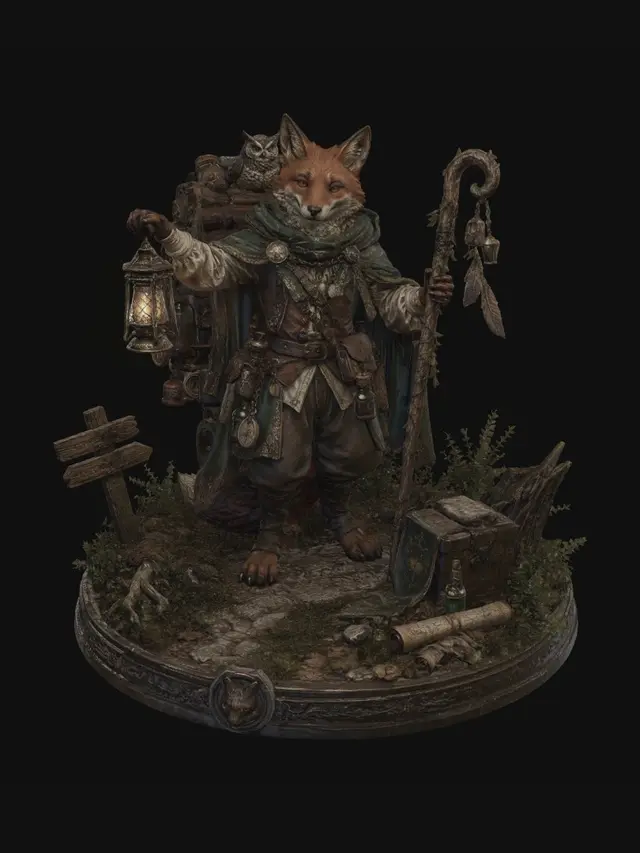 3D model for The Lantern-Fox Wanderer