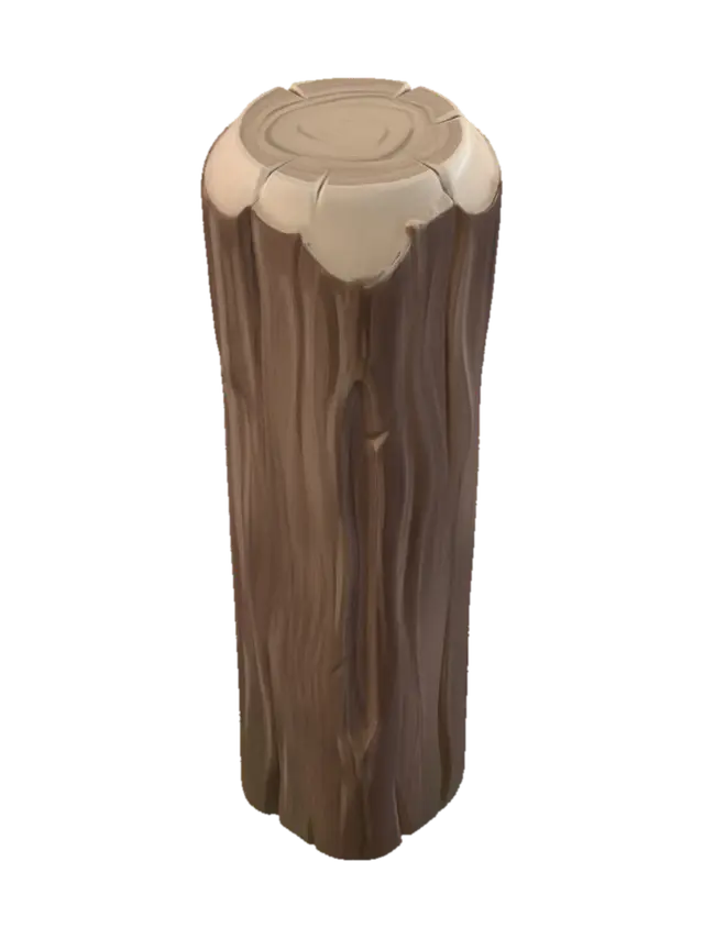 Log Post - Note 3D-model, gegenereerd door AI