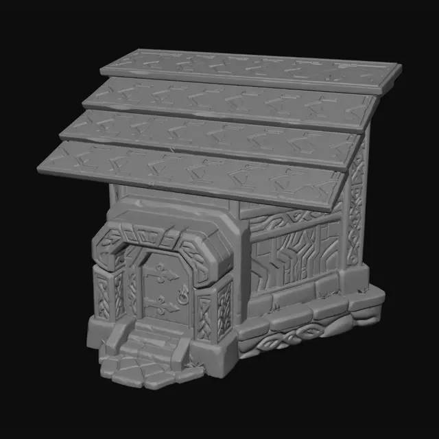 3D model for Carved Timber Cabin