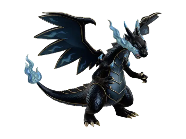 Azure Flame Drake - Firedrake 3D model, vytvořený pomocí AI
