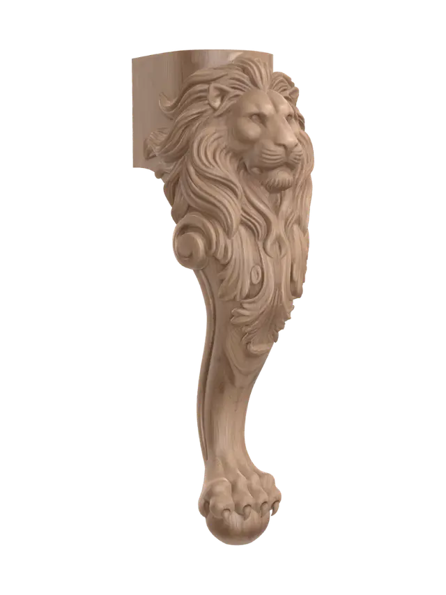 Furniture Leg 01 - Craftsmanship 3D model, vytvořený pomocí AI