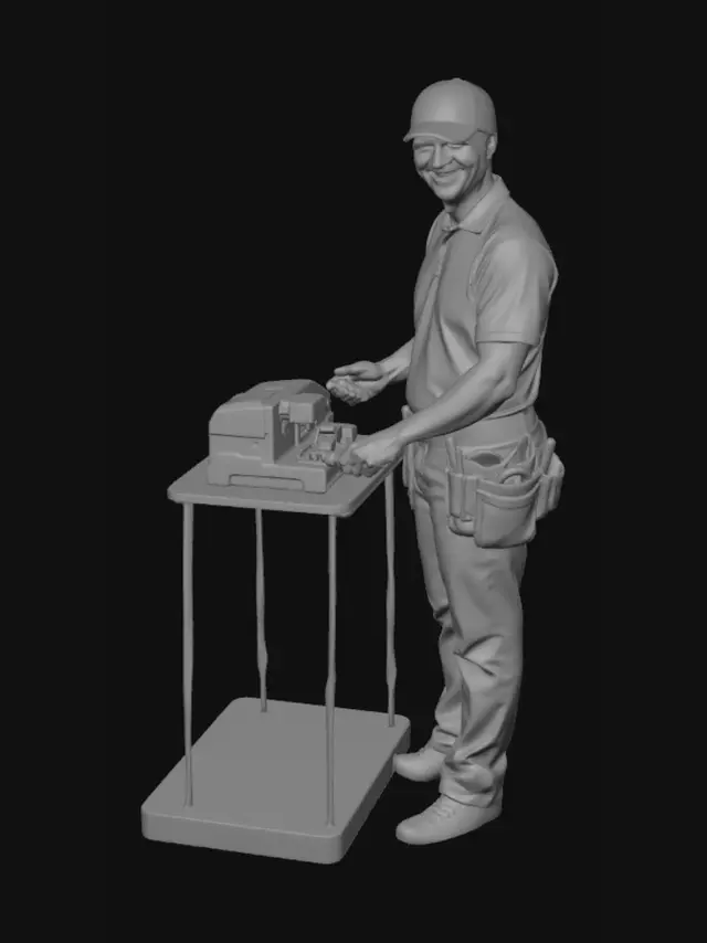 3D model for KeyHub Locksmith on a City Street