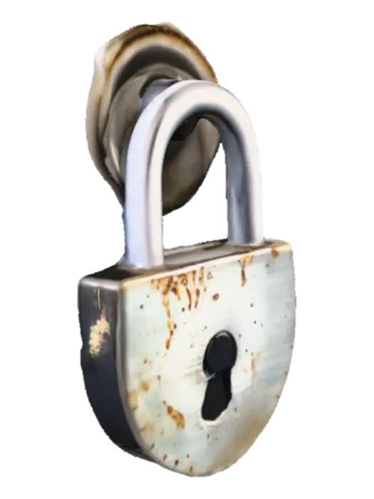 3D model for Rusty Padlock
