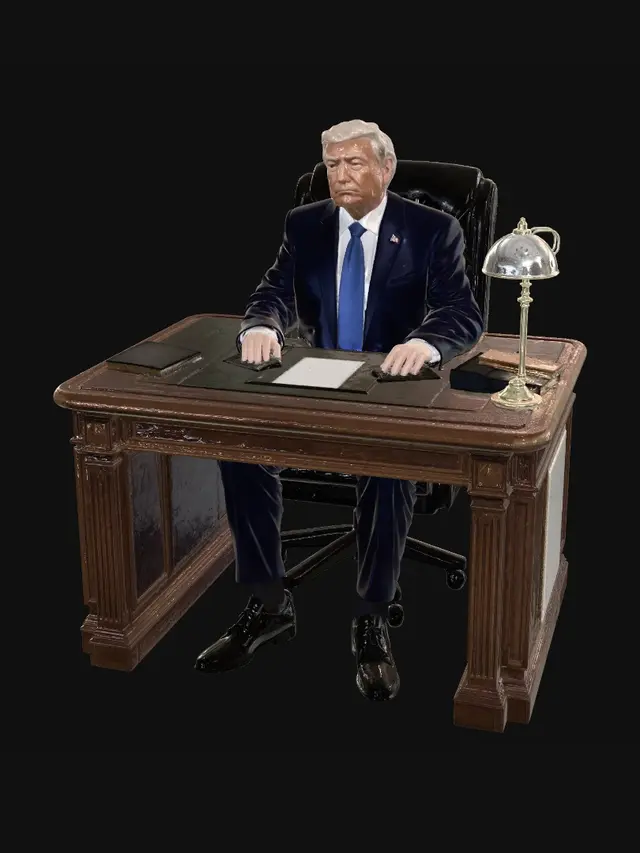 3D model for Formal Office Portrait at the Desk