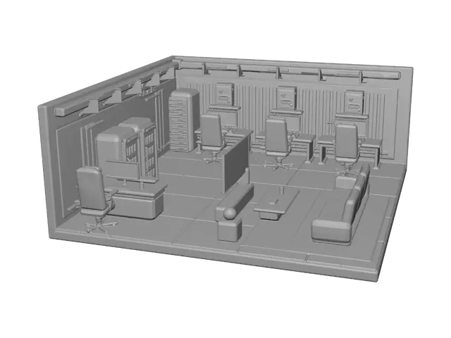 3D model for Neon Command Lounge