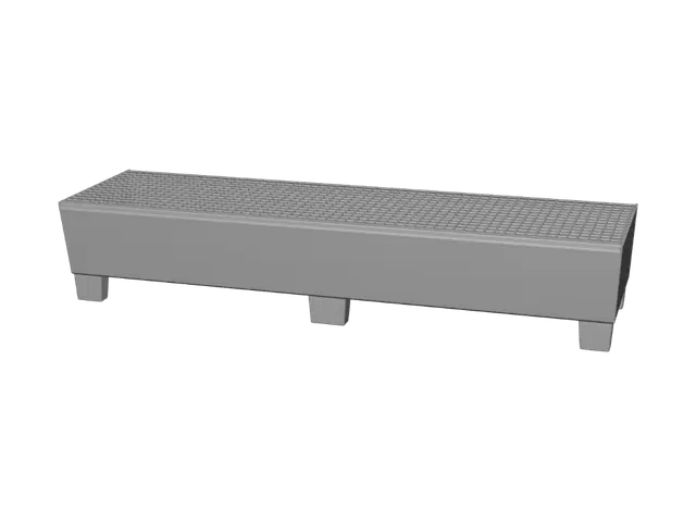 3D model for Blue metal platform with grid top