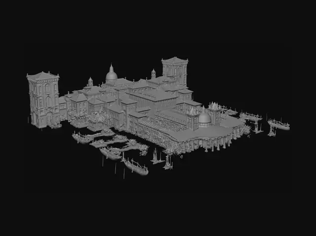 3D model for Sunset over the Grand Canal in Venice