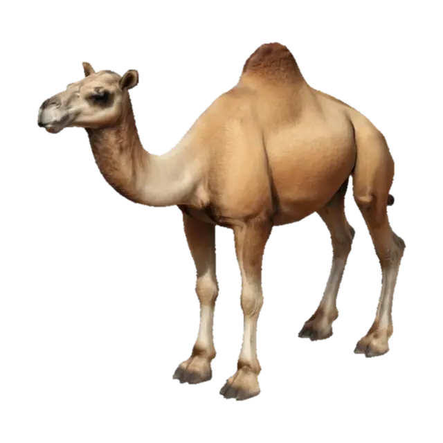 A realistic 3D model of a camel, with accurate anatomy, natural fur texture, lifelike… - Furry 3D model, vytvořený pomocí AI
