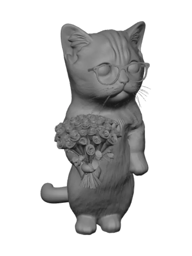 3D model for Valentine Kitten