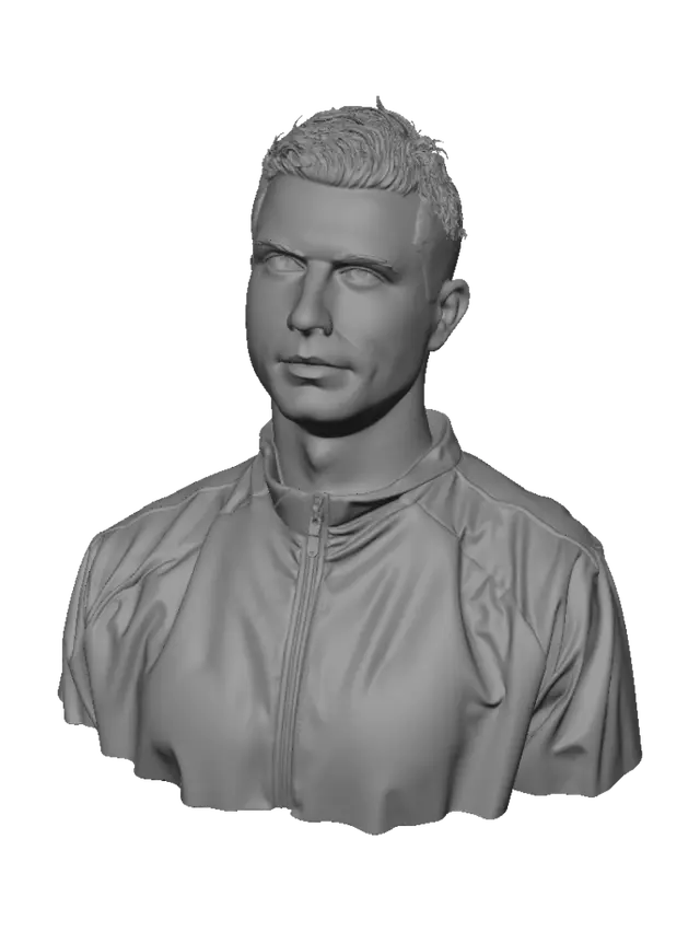 3D model for Portrait of a Portuguese footballer in a red jacket