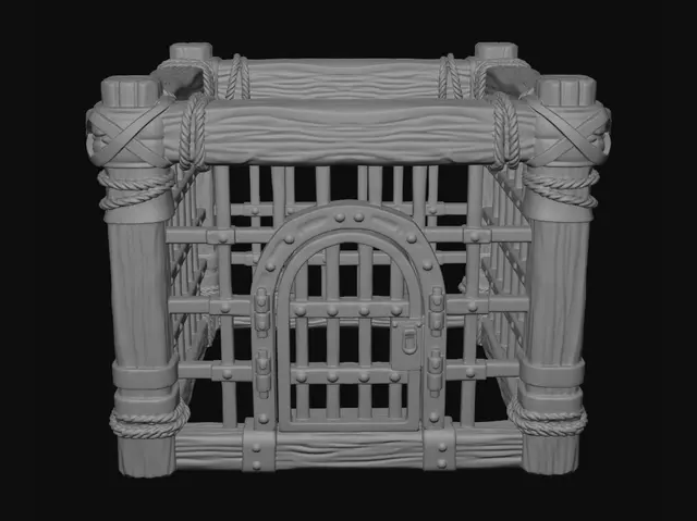 3D model for Ropebound Wooden Cage