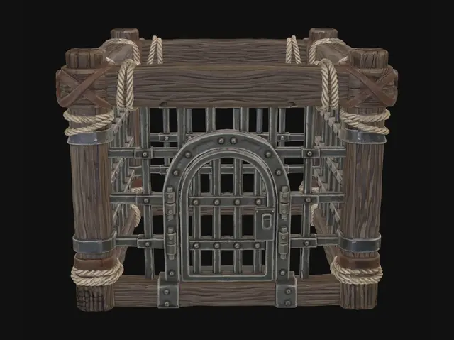 3D model for Ropebound Wooden Cage