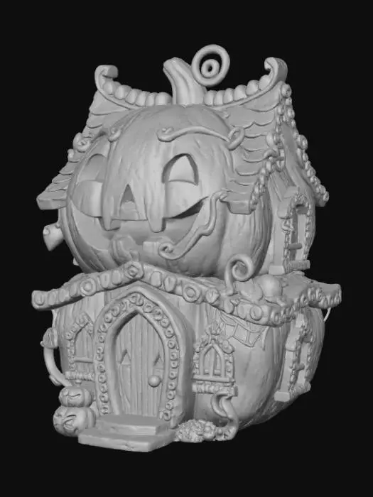 3D model for Jack-O-Lantern House #Halloween2025#