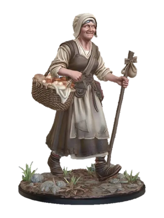 Egg Seller - Merchant 3D model, vytvořený pomocí AI