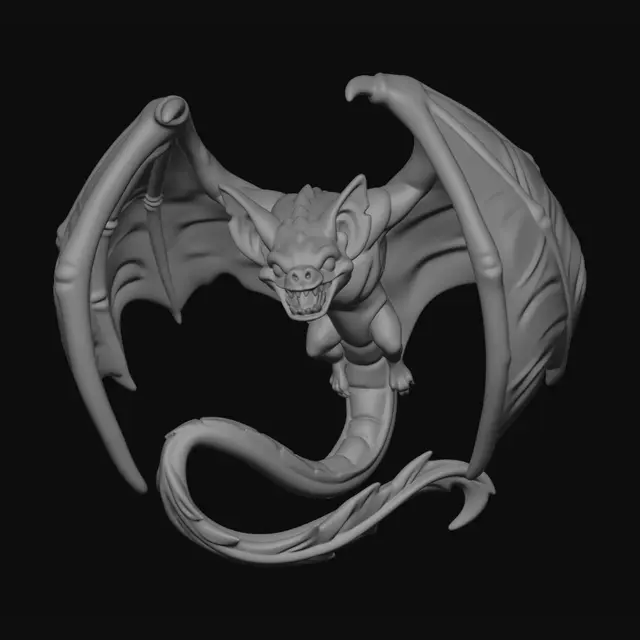 3D model for A 3D image of a Pixar-style cloaker from Dungeons & Dragons. Highly detailed with thick and bold details optimized for 3D printing. No base. The background should be a single color with no additional details.
