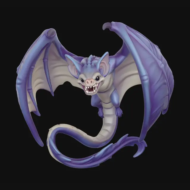 3D model for A 3D image of a Pixar-style cloaker from Dungeons & Dragons. Highly detailed with thick and bold details optimized for 3D printing. No base. The background should be a single color with no additional details.