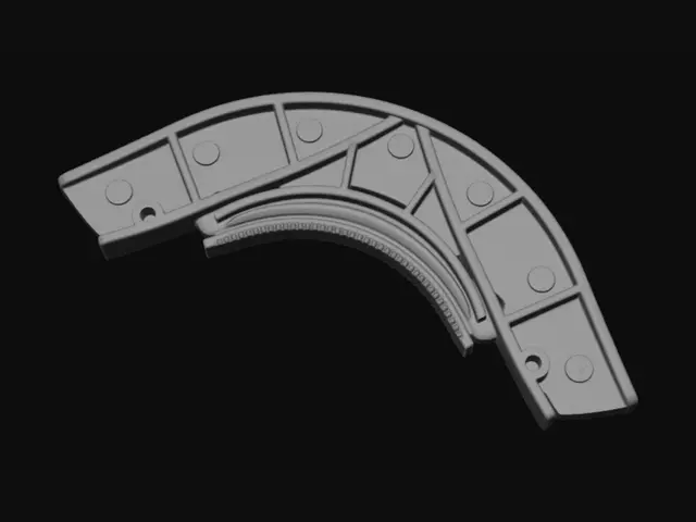 3D model for Arc-shaped plastic mounting bracket