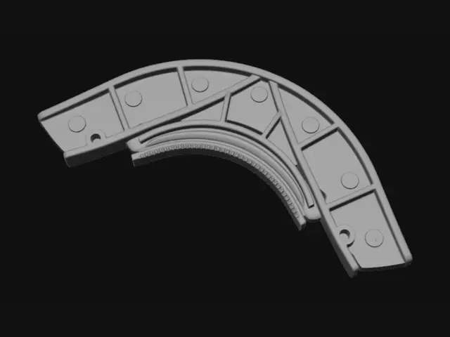 3D model for Arc-shaped plastic mounting bracket