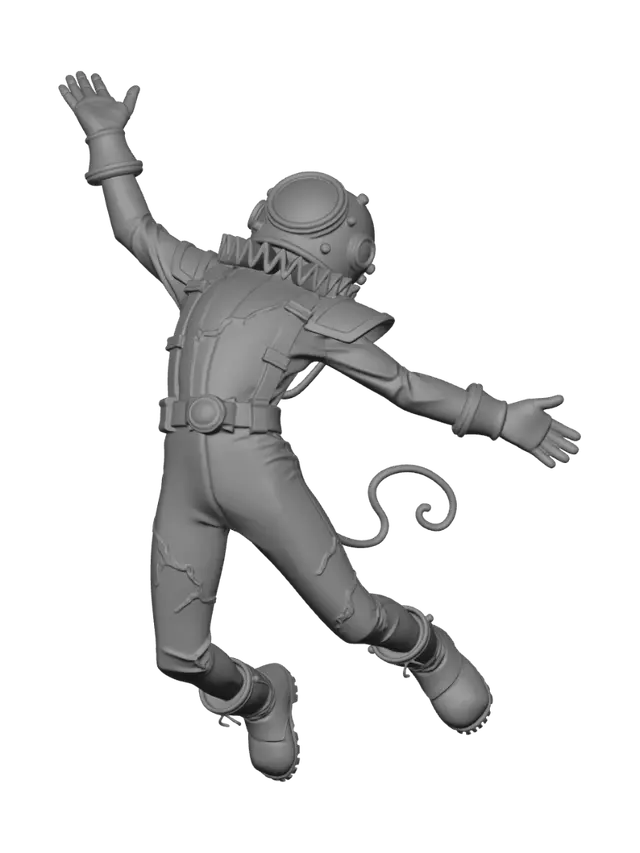 3D model for Harlequin Diver in the Abyss