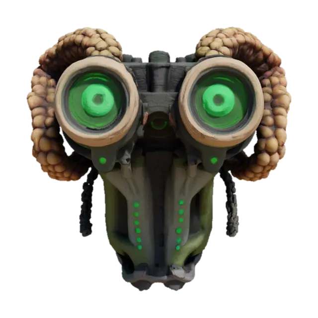 a futuristic binoculars inspired by Ghost in the Shell and Medusa,… - Ghostintheshell 3D model, vytvořený pomocí AI