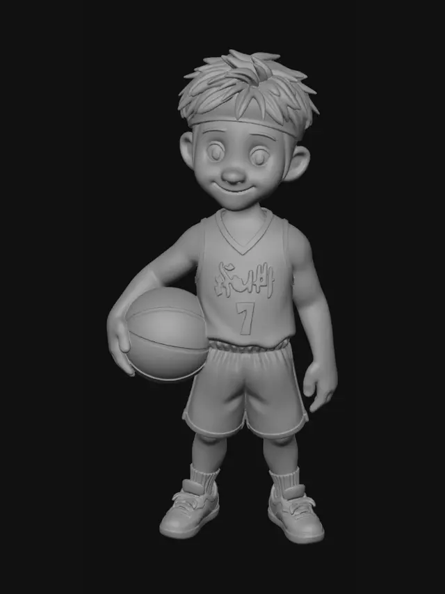 3D model for Young Basketball Player