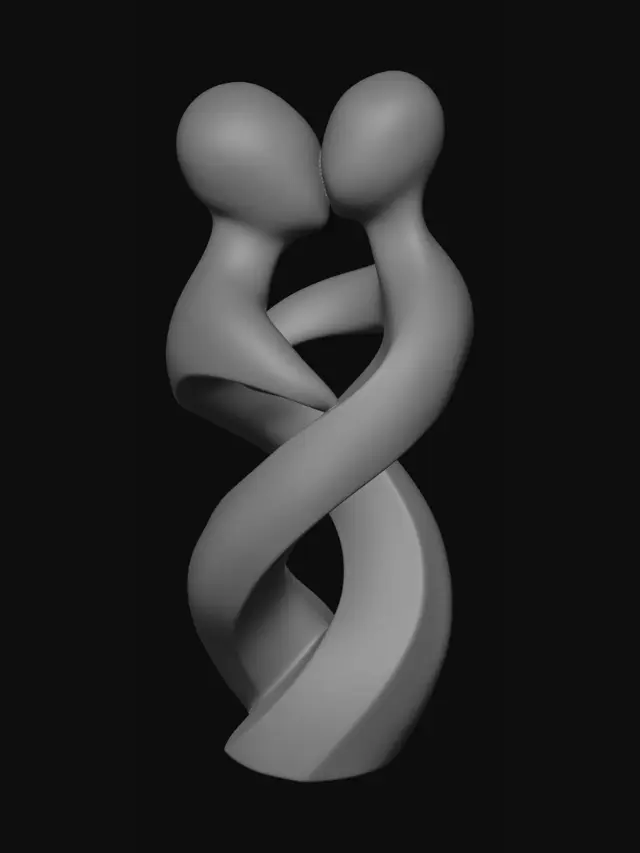 3D model for Skulptur ästhetische Liebe - moderne abstrakte Kunst