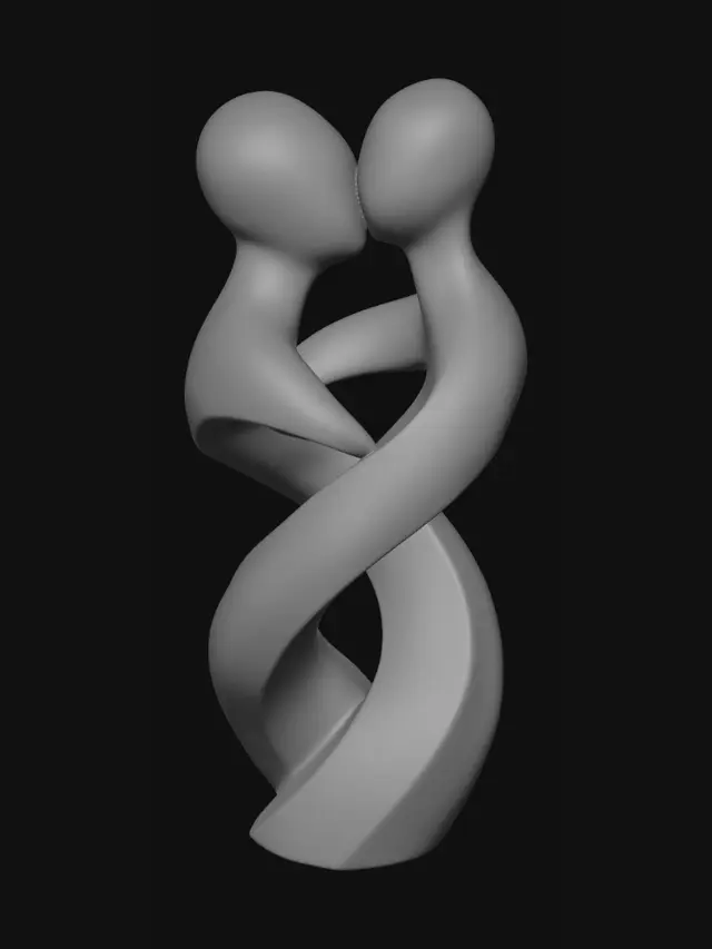 3D model for Skulptur ästhetische Liebe - moderne abstrakte Kunst