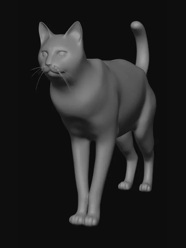3D model for ordinary ginger cat looking like the cat from stray but without anything. No backpacks just a clean ginger cat. he will be standing, he has green eyes