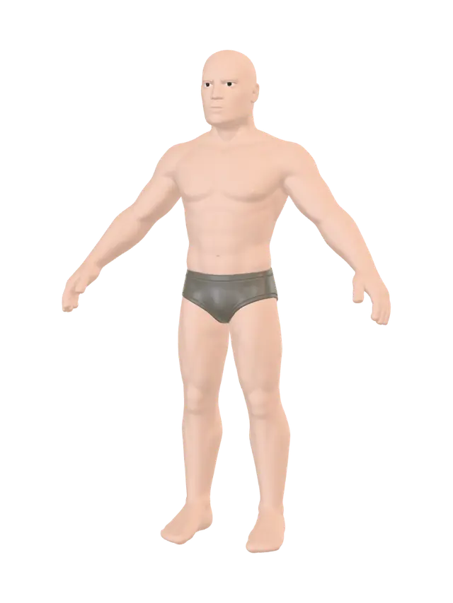 Base Human Male Body - Humanbody 3D model, vytvořený pomocí AI